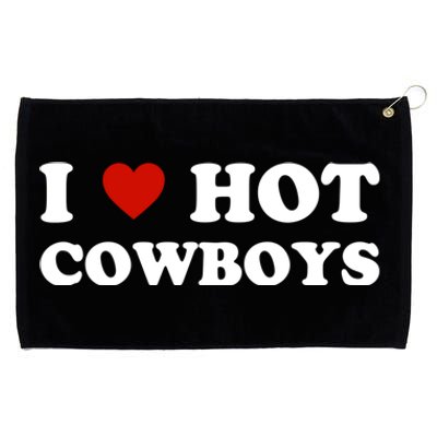 I Love Hot Cowboys, I Heart Hot Cowboys Lover Grommeted Golf Towel