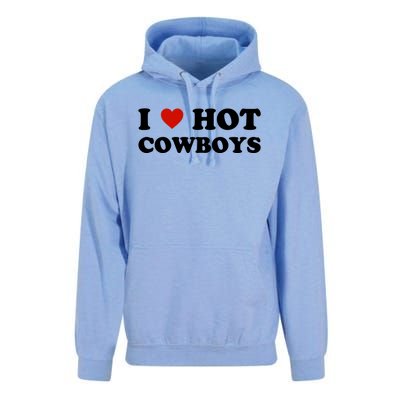 I Love Hot Cowboys, I Heart Hot Cowboys Lover Unisex Surf Hoodie