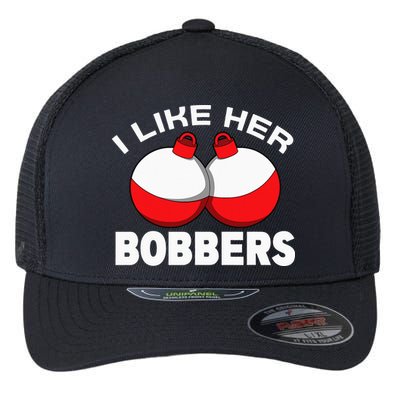 I like her bobbers fishing retro fisherman humor Flexfit Unipanel Trucker Cap