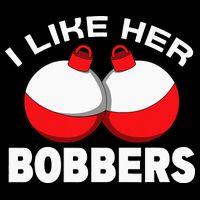 I like her bobbers fishing retro fisherman humor Cooling Performance Crew T-Shirt