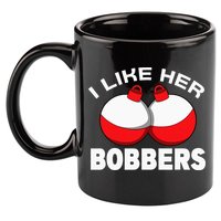 I like her bobbers fishing retro fisherman humor 11oz C Handle Ceramic Mug