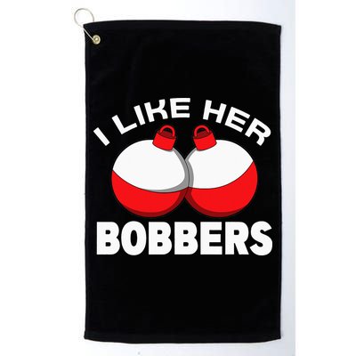 I like her bobbers fishing retro fisherman humor Golf Towel