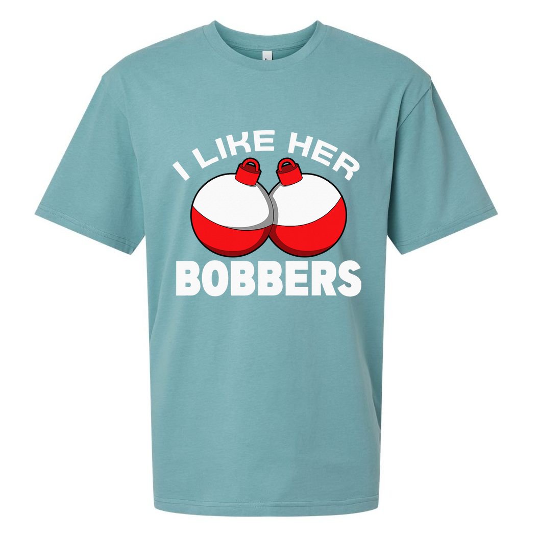I like her bobbers fishing retro fisherman humor Sueded Cloud Jersey T-Shirt