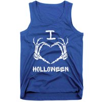 I Love Halloween Skeleton Heart Hands Great Gift Tank Top