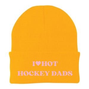 I Love Hot Hockey Dads I Heart Hot Hockey Dads Cute Design Gift Knit Cap Winter Beanie