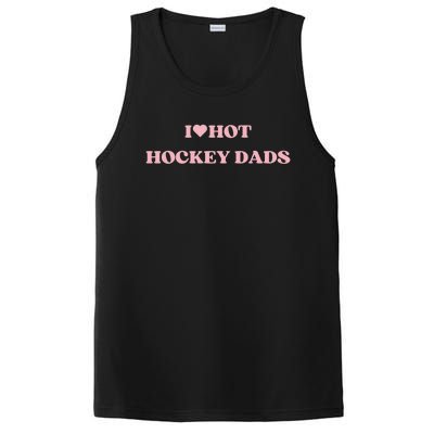 I Love Hot Hockey Dads I Heart Hot Hockey Dads Cute Design Gift PosiCharge Competitor Tank