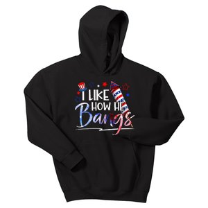 I Like How He Bangs 4th Of July Matching Couple Funny Kids Hoodie