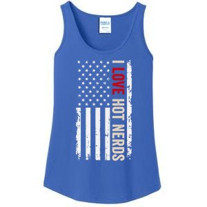 I Love Hot Nerds American Usa Flag Cool Gift Ladies Essential Tank