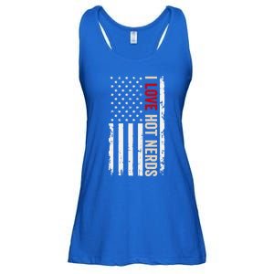 I Love Hot Nerds American Usa Flag Cool Gift Ladies Essential Flowy Tank