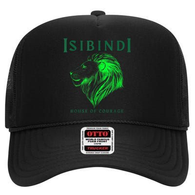 Isibindi Lion House Of Courage School Spirit Day Attire High Crown Mesh Back Trucker Hat