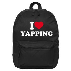 I Love Heart Yapping Lover Yapper 16 in Basic Backpack