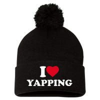 I Love Heart Yapping Lover Yapper Pom Pom 12in Knit Beanie