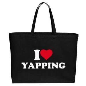 I Love Heart Yapping Lover Yapper Cotton Canvas Jumbo Tote