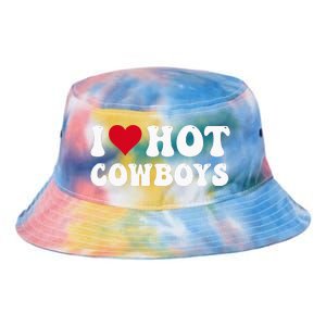 I Love Hot Cow I Heart Cow Funny Country Western Tie Dye Newport Bucket Hat