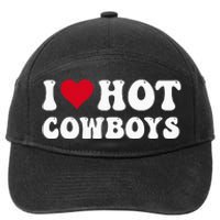 I Love Hot Cow I Heart Cow Funny Country Western 7-Panel Snapback Hat