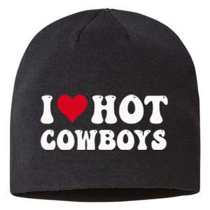 I Love Hot Cow I Heart Cow Funny Country Western Sustainable Beanie