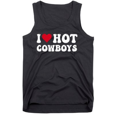 I Love Hot Cow I Heart Cow Funny Country Western Tank Top