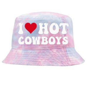 I Love Hot Cow I Heart Cow Funny Country Western Tie-Dyed Bucket Hat