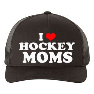 I Love Hockey Moms Funny Christmas Yupoong Adult 5-Panel Trucker Hat