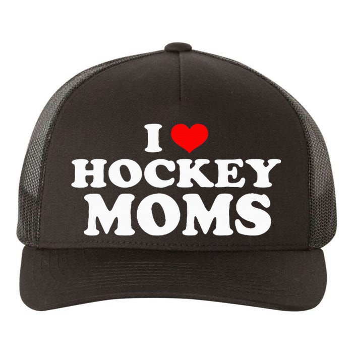 I Love Hockey Moms Funny Christmas Yupoong Adult 5-Panel Trucker Hat