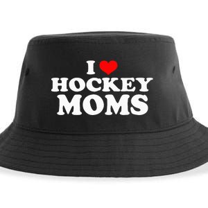 I Love Hockey Moms Funny Christmas Sustainable Bucket Hat