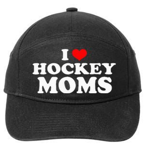 I Love Hockey Moms Funny Christmas 7-Panel Snapback Hat