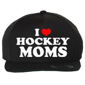 I Love Hockey Moms Funny Christmas Wool Snapback Cap