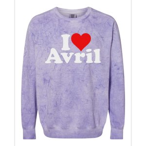 I Love Heart Avril Colorblast Crewneck Sweatshirt