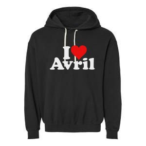 I Love Heart Avril Garment-Dyed Fleece Hoodie