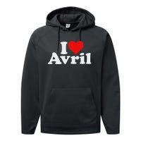 I Love Heart Avril Performance Fleece Hoodie