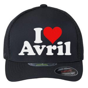 I Love Heart Avril Flexfit Unipanel Trucker Cap