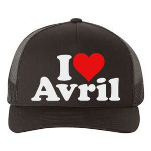 I Love Heart Avril Yupoong Adult 5-Panel Trucker Hat