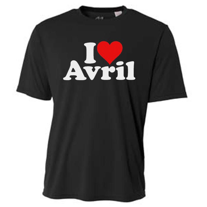 I Love Heart Avril Cooling Performance Crew T-Shirt