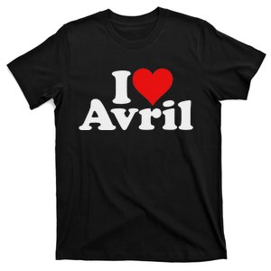 I Love Heart Avril T-Shirt