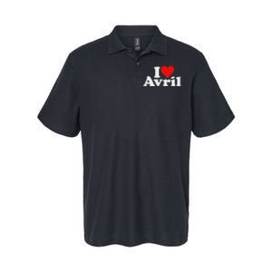 I Love Heart Avril Softstyle Adult Sport Polo