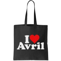 I Love Heart Avril Tote Bag