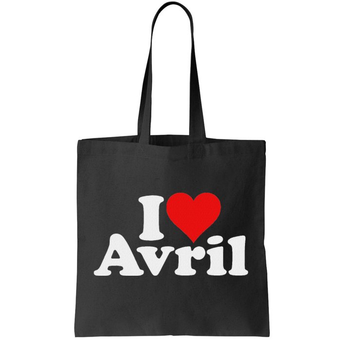 I Love Heart Avril Tote Bag