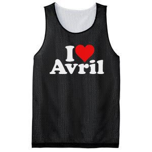 I Love Heart Avril Mesh Reversible Basketball Jersey Tank