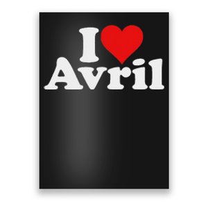 I Love Heart Avril Poster