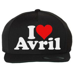 I Love Heart Avril Wool Snapback Cap