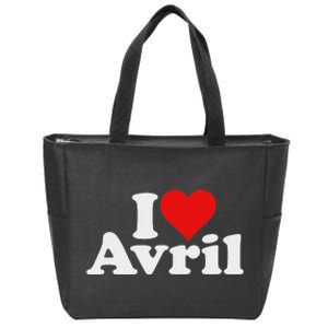 I Love Heart Avril Zip Tote Bag