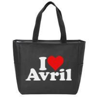 I Love Heart Avril Zip Tote Bag