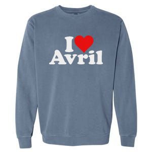 I Love Heart Avril Garment-Dyed Sweatshirt