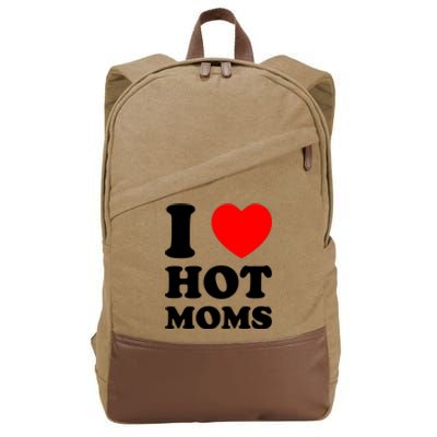 I Love Hot Moms Cotton Canvas Backpack