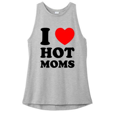 I Love Hot Moms Ladies PosiCharge Tri-Blend Wicking Tank