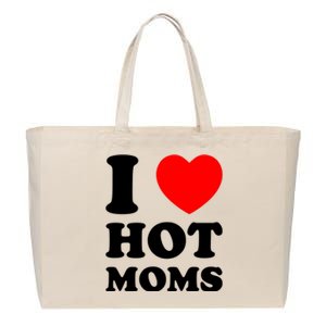 I Love Hot Moms Cotton Canvas Jumbo Tote