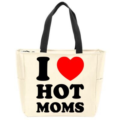 I Love Hot Moms Zip Tote Bag