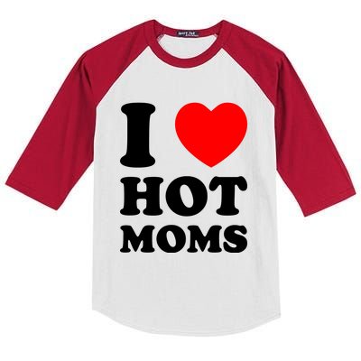 I Love Hot Moms Kids Colorblock Raglan Jersey