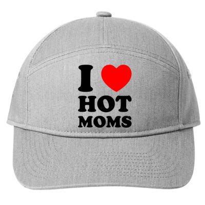 I Love Hot Moms 7-Panel Snapback Hat