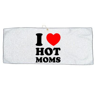 I Love Hot Moms Large Microfiber Waffle Golf Towel